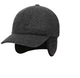 Kulaklı Füme Kaşe Şapka Kışlık Kaşe Erkek Şapka