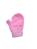 Parmaksız Kız Bebe Eldiveni Pembe Örgü Eldiven 0-3 Yaş