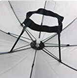 Kafaya Takılan Şemsiye Gölgelik Plaj Yazlık Kafa Şemsiyesi- Beyaz