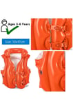 Çocuk Şişme Can Yeleği Yüzme Can Yeleği Deniz Yeleği Şişme Kırmız Yelek Life Vest Emniyet 50x47 cm.