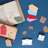 Loren 10'lu Yuvarlak Siyah Etiket ve Klipsli Etike