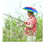 Kafaya Takılan Şemsiye Gölgelik Plaj Yazlık Kafa Şemsiyesi- Çokrenkli