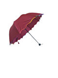 Rubenis Rüzgara Dayanıklı Bordo Kadın Şemsiyesi 8 Tel Manuel