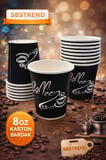 8 Oz Kalın Gramaj Coffee Etkinlik Parti Karton Kâğıt Bardak koli 2000 adet