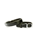  Petzanya Konforlu Gerçek Deriden El Yapımı Köpek Boyun Tasması 2,5x37-45cm - Black