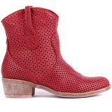 Sail Lakers - Bordo Deri Fermuarsız Kadın Yaz Botu