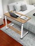 Yükseklik Ayarlı Çalışma Masası - Atlantik Çam (TEKERLİ) 80x40 Oval Kenar