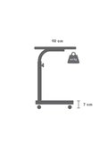 Yükseklik Ayarlı Çalışma Masası - Atlantik Çam (TEKERLİ) 80x40 Oval Kenar