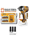 İngco 1/2 Şarjlı Somun Sökme 850NM Akülü Darbeli Bijon Sökme 1/2" 20 V - 2.0 Ah