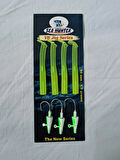 SeaHunter V8 Jig Series 8cm 5,5gr Silikon Yem 4pcs GLOW YEŞİL