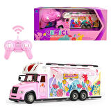 PASİFİK KUMANDALI PEMBE KARAVAN FC017 EĞLENCELİ ARAÇ AÇILIR KAPI 2.4GHZ SESLİ IŞIKLI 6+
