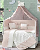 TUGU HOME&BABY SEDEF %100 PAMUK 10 PARÇA 70x130 cm BEBEK BEŞİK UYKU SETİ,BEBEK BEŞİK UYKU TAKIMI,ANNE YANI ORGANİK UYKU SETİ