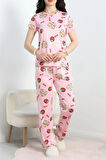 SeKa Alt Üst Aynı Pijama Takımı Pembekırmızı - 50079.1857.