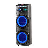 Senon GD-2016 Dijital LED Göstergeli FM Radyolu Mikrofonlu RGB TWS Çift 12 inç Stereo Bass Kablosuz Karaoke Hoparlör