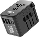 Senon Zore Go Des GD-B616 Çoklu Universal TR/US/UK/AUS/EU Uyumlu Şarj Adaptörü Max 35W