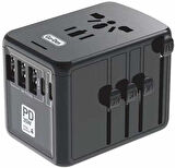 Senon Zore Go Des GD-B616 Çoklu Universal TR/US/UK/AUS/EU Uyumlu Şarj Adaptörü Max 35W