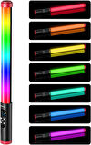 Senon Zore Jmary FM-128RGB OLED Ekran Göstergeli RGB Led Işıklı Su Geçirmez Aydınlatma Çubuğu