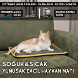 pawdaz Serin (60X40CM) - 4 Mevsim Kedi/ Köpek Matı, Sıcak Veya Soğuk Kullanılabilen Minder Yatak (antrasit)