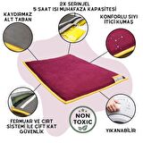 pawdaz Serin (60X40CM) - 4 Mevsim Kedi/ Köpek Matı, Sıcak Veya Soğuk Kullanılabilen Minder Yatak (bordo)