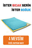 pawdaz Serin (60X40CM) - 4 Mevsim Kedi/ Köpek Matı, Sıcak Veya Soğuk Kullanılabilen Minder Yatak (petrol)