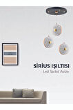 Sirius Işıltısı Modern Tasarım Avize 3'lü Rose Gold Kaplama Detaylı Sarkıt Tasarruflu Led Avize