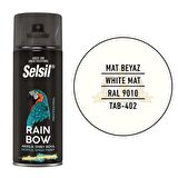Selsil Rainbow Akrilik Sprey Boya MAT BEYAZ 400 ml. - RAL9010