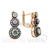 Tria elmas montürlü rose üçlü set
