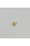 Cerrahi Çelik Gold Baget Taşlı Küpe Tragus Helix Kıkırdak Piercing