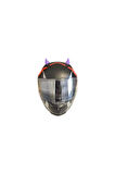 Kask süsü -3 lü set Kedi kulağı,kask boynuzu ve Rüzgar Tutmaz kedi kulağı sağ sol takım MOR
