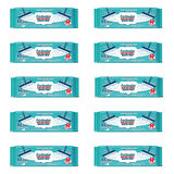 Freshmaker Karbonat ve Beyaz Sirke Katkılı Yüzey Yer Temizlik Mandallı Mop Havlusu - 50'li 10 Paket