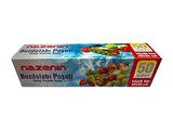 Nazenin Düz Kilitsiz Şeffaf Küçük Boy Buzdolabı Yemek Gıda Poşeti Torbası- 20x30 Cm. - 50'li 5 Paket