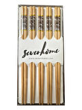 Desenli Yıkanabilir Kore Japon Çin Bambu Chopsticks Yemek Çubuğu - 24 Cm. - 5 Çiftlik 10 Paket