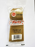 Plastik Lüx Altın Renk Kaşık - Parti Davet Piknik Çorba Yemek Kaşığı - 18 Cm. - 25'li Paket