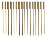 Ahşap Yassı Tutamaklı Saplı Çöp Şiş - Boy : 12 Cm. - 100 Adetlik 5 Paket