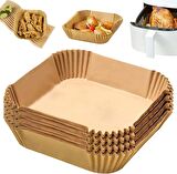 Filtermax Yağlı Airfryer Fırın Fritöz Tepsi Pişirme Kızartma Kağıdı - Kare - 20 Cm. - 250 Adet
