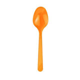 Plastik Şeffaf Turuncu Sup Kaşık - Tatlı Dondurma Kaşığı - 12.5 Cm. - 50 Adetlik 10 Paket
