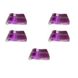 Plastik Şeffaf Mor Sup Kaşık - Tatlı Dondurma Kaşığı - 12.5 Cm. - 50 Adetlik 5 Paket