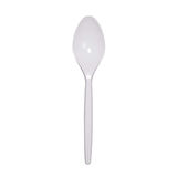 Plastik Şeffaf Beyaz Sup Kaşık - Tatlı Dondurma Kaşığı - 12.5 Cm. - 50 Adetlik 5 Paket