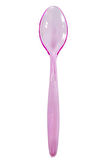 Plastik Şeffaf Pembe Sup Kaşık - Tatlı Dondurma Kaşığı - 12.5 Cm. - 50 Adetlik 5 Paket