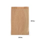 Kraft Baget Ekmek Fırın Kese Kağıdı - Orta boy - 15 x 33 Cm. - 0.63 Kg. - 10 Paket