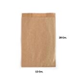 Kraft Baget Ekmek Fırın Kese Kağıdı - Küçük boy - 12 x 28 Cm. - 2.5 Kg. - Ortalama 500 Ad - Paket