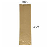 Kraft Baget Dürüm Şemua Kese Kağıdı - 8 x 28 Cm. - 2.5 Kg. - Ortalama 650 Adet