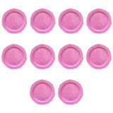 Omeyva Davet Parti Sunum Doğum Günü Pembe Renkli Sert Plastik Mika Tabak -22 Cm. -6 Adetlik 10 Paket