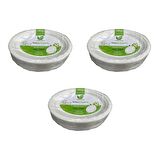 Roll-Up Nature Ekolojik Karton Kağıt Tek Kullanımlık Oval Tabak - 20x26 Cm. - 50 Adetlik 3 Paket