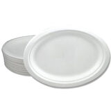 Roll-Up Nature Ekolojik Karton Kağıt Tek Kullanımlık Oval Tabak - 20x26 Cm. - 25 Adetlik 1 Paket