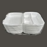 Dağyüce 23/A Tek Kullanımlık Köpük 3 Bölmeli Kapaklı Kase Kutu - 20x24 Cm. - 10 Adetlik 1 Paket