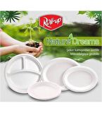 Roll-Up Nature Ekolojik Karton Kağıt Parti Tek Kullanımlık Kare Tabak - 20 Cm. - 6 Adetlik 5 Paket