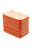 Tek Kullanımlık Köpük 2000 Gr. Turuncu Servis Et Kıyma Saklama Tepsi Tabak -265x175x35mm. - 30 Adet