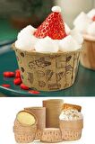 Dolphin Muffin Kağıt Karton Desenli Cupcake Kek Kalıbı Kapsülü Kabı - 50 Adetlik 1 Paket