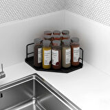 Dekoratif Ahşap Organizer | Paslanmaz Çelik Organizer – Mutfak, Banyo, Salon, Çalışma Masası
